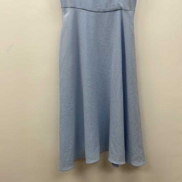 NWOT Gal Meets Glam Yvonne One Shoulder Knee-Length Crepe Cocktail Dress Blue 4 - Picture 5 of 11